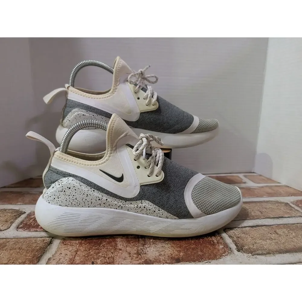 Nike Lunarcharge Essential Gray White Men's US Sz 8 923619-101 Running Shoes